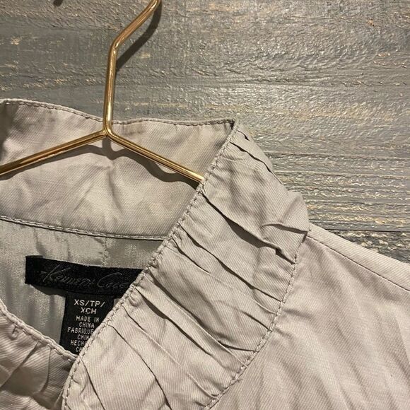 Kenneth Cole NWT silver tiered zip front blazer XS - Picture 3 of 5